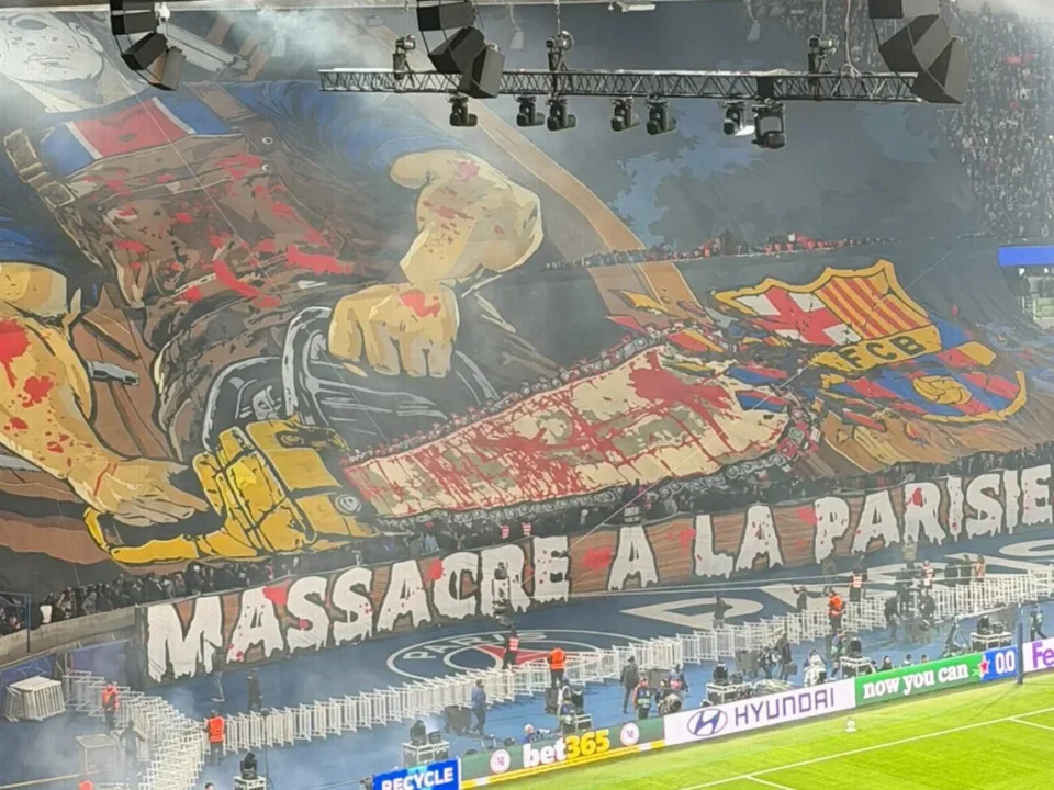PSG Ultras’ Leatherface Tifo Faces UEFA Scrutiny After Barcelona Clash