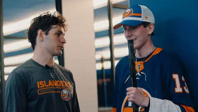 Mathew Barzal Surprises Cancer-Free Islanders Fan Tommy Ryan on Fox & Friends