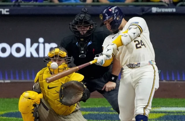 Chourio, Contreras Power Brewers Past Padres in NLDS Game 1