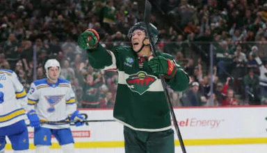Matt Boldy’s Hat Trick Powers Wild Past Blues in 5-4 Thriller