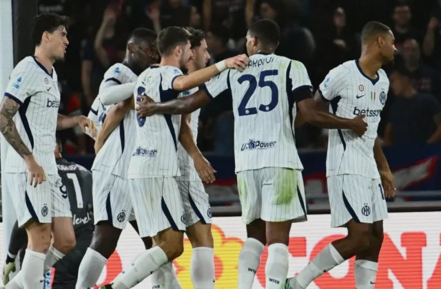 Inter Beat Bologna 3-1 to Go Clear at the Top of Serie A