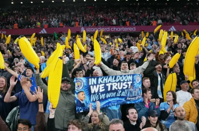 Manchester City Fans Revive Inflatable Banana for PSG Clash
