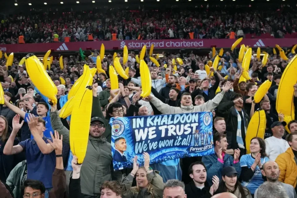 Manchester City Fans Revive Inflatable Banana for PSG Clash
