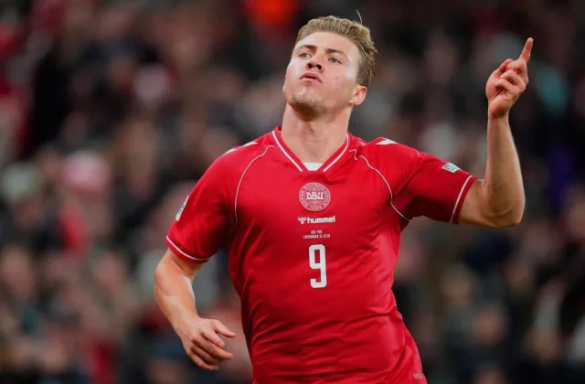 Rasmus Højlund Copies Cristiano Ronaldo Celebration After Denmark Goal