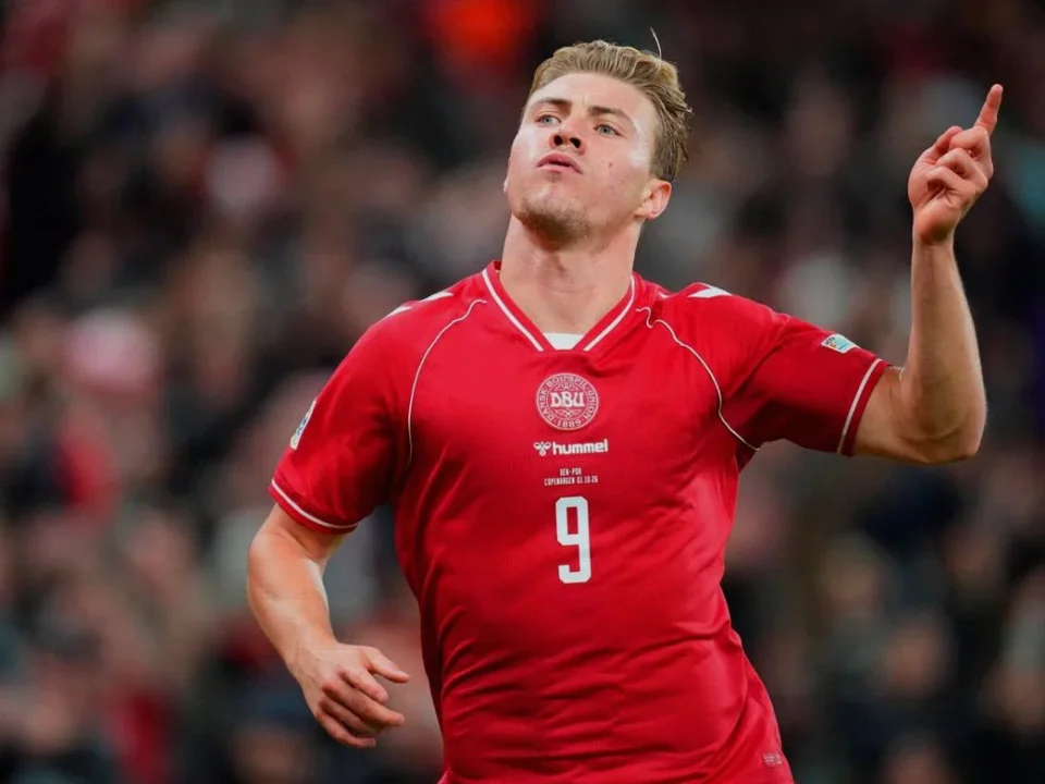 Rasmus Højlund Copies Cristiano Ronaldo Celebration After Denmark Goal