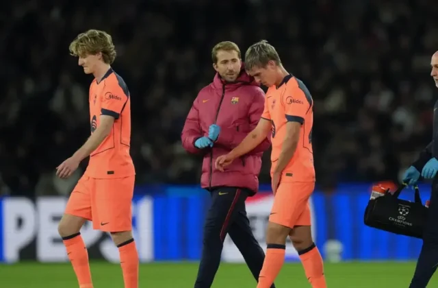 Dani Olmo Injured on 100th Barcelona Appearance Against PSG