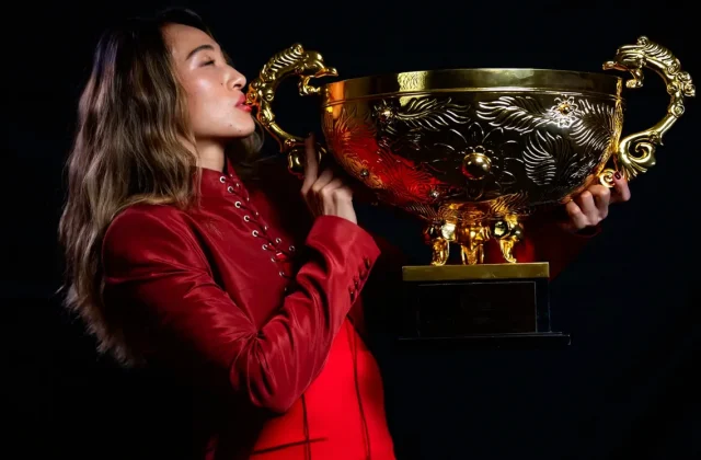Zheng Qinwen Celebrates Breakthrough China Open Win in Vogue China