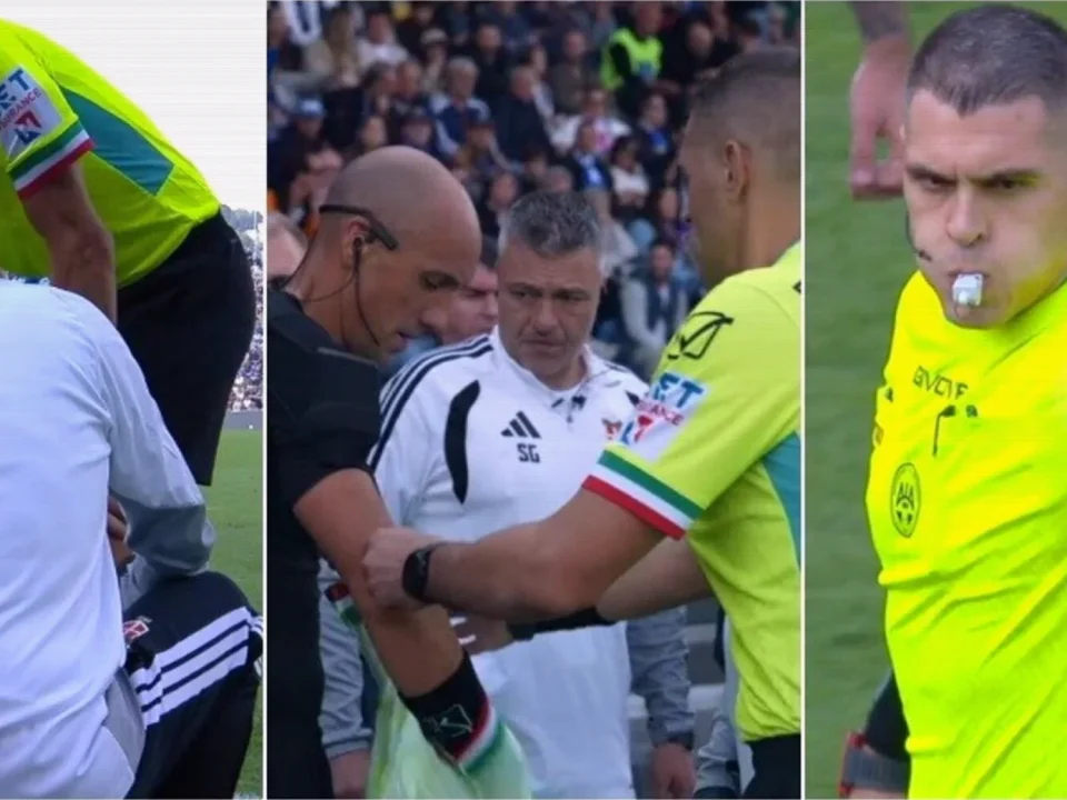 Referee Michael Fabbri Forced Off Injured During Como vs Roma