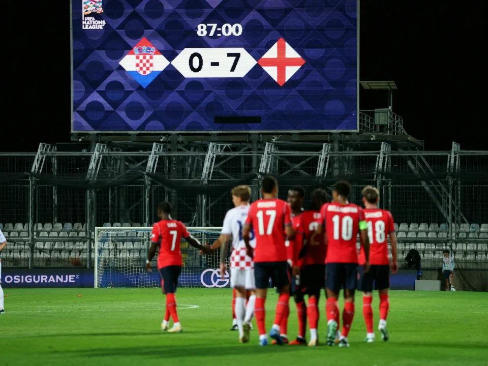 England Thrash Croatia 7-0 in Rijeka to Raise Pressure on Spain