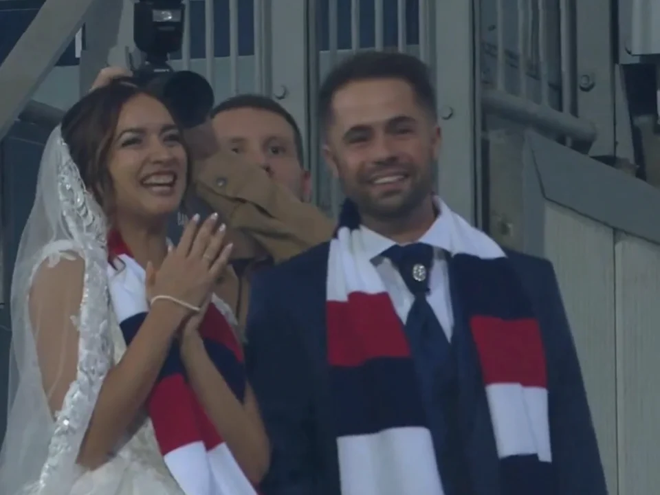 Newlyweds Celebrate Wedding Day at Cagliari Before Juventus Clash