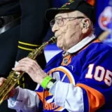 105-Year-Old Dominick Critelli Performs Anthem at Islanders Home Opener