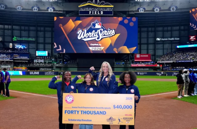Alina Elias, Kayleigh Allen and Janiya Pillow honored at World Series