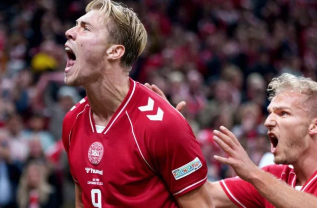 Rasmus Højlund Copies Ronaldo Celebration in Denmark-Portugal Clash