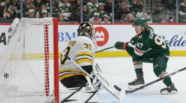 Kaprizov scores twice as Wild rally to beat Bruins 4-1 in home opener