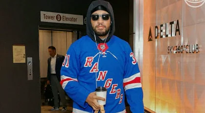 Jalen Brunson Honors Injured Rangers Goalie Igor Shesterkin at MSG
