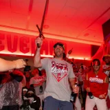 Austin Hedges’ Sword Ritual Caps Guardians’ ALCS Clinch