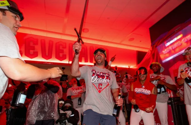 Austin Hedges’ Sword Ritual Caps Guardians’ ALCS Clinch