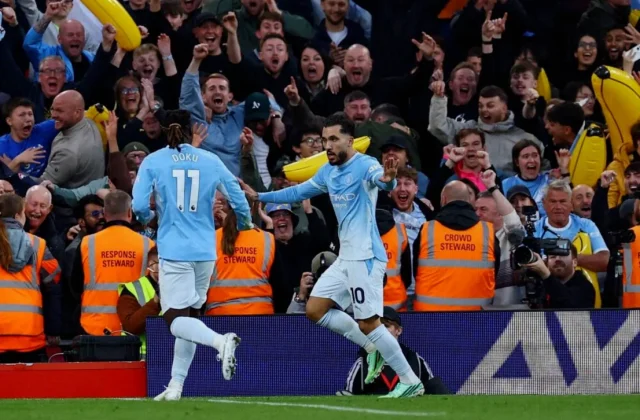 Jérémy Doku Inspires Manchester City’s 3-0 Win at Liverpool Before PSG Clash