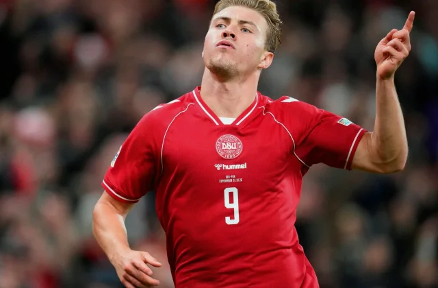 Rasmus Hojlund Mimics Cristiano Ronaldo Celebration After Denmark Goal