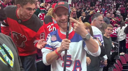 Jack Hughes Tosses OT Winner’s Stick to Devils Fan After Flyers Win