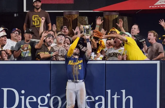 Garrett Mitchell Steals Potential Game-Tying Homer From Manny Machado