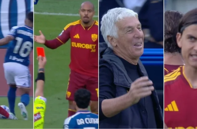 Gasperini Furious as Malen’s Red Card Leaves Roma Down to 10 at Como