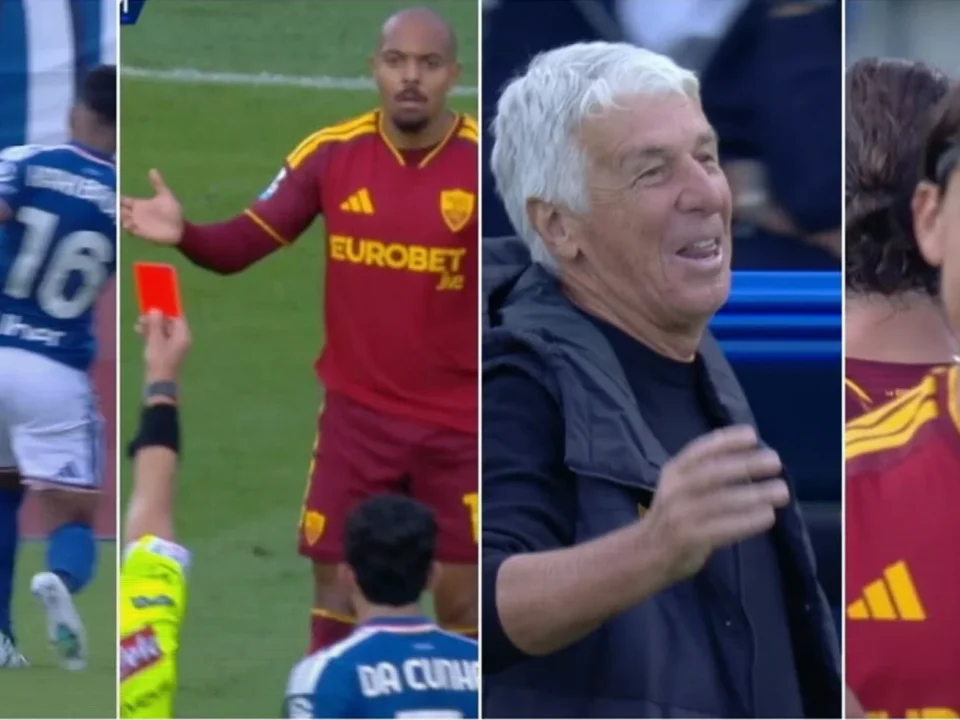 Gasperini Furious as Malen’s Red Card Leaves Roma Down to 10 at Como