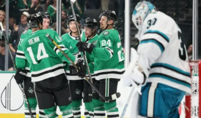 Jake Oettinger Records 17th Shutout as Stars Blank Sharks 5-0