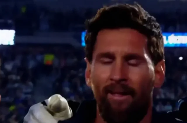 Messi Fights Tears During Emotional Argentina Anthem Farewell