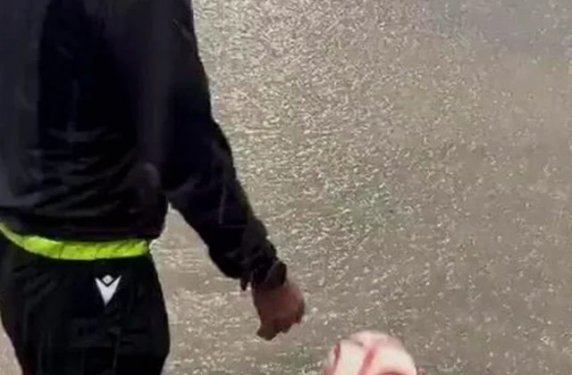 Peña Deportiva vs UCAM Murcia Called Off as Ball Floats on Flooded Pitch