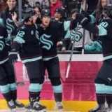 Mackie Samoskevich nets two in Kraken’s 6-1 rout of Flames