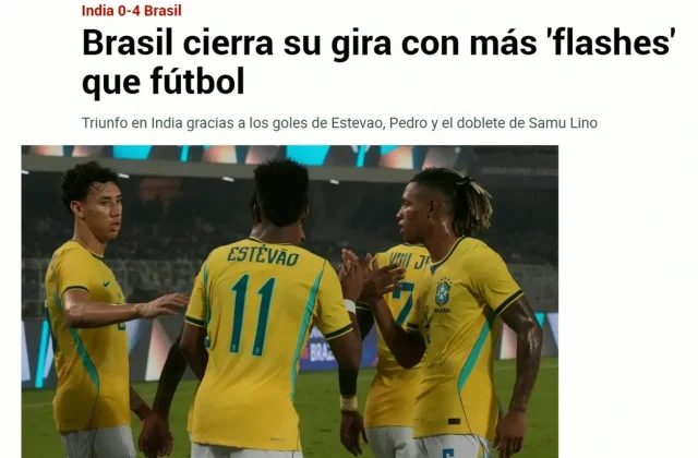 Brazil End October Window With 4-0 Win Over India in Kolkata