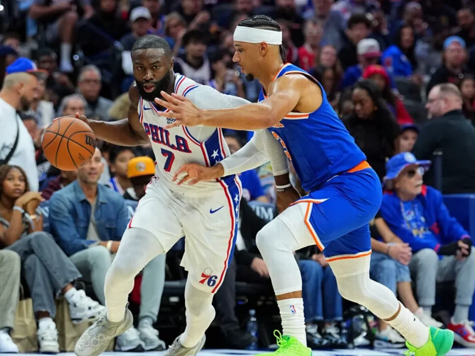 Jaylen Brown scores 22 as 76ers rout champion Knicks in preseason opener