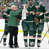 Nico Sturm Hospitalized After Puck Injury in Wild Win Over Vegas
