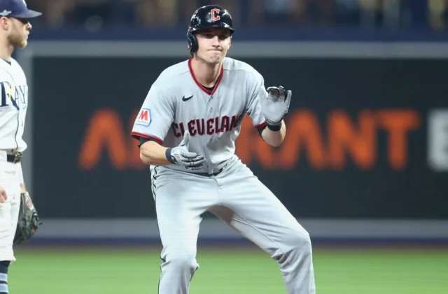 Chase DeLauter Powers Guardians Past Rays in ALCS Game 1