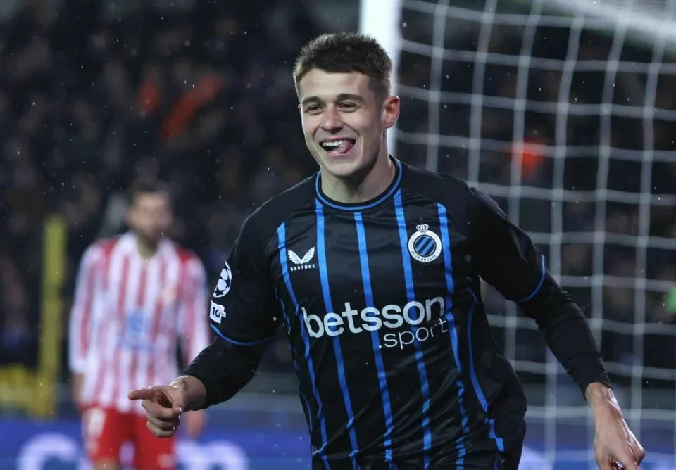 Nicolò Tresoldi Hat-Trick Fires Club Brugge to Stunning Win at Inter