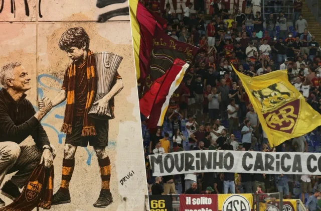 Roma Fans Honour Mourinho with New Drugi Mural Ahead of Real Madrid Clash