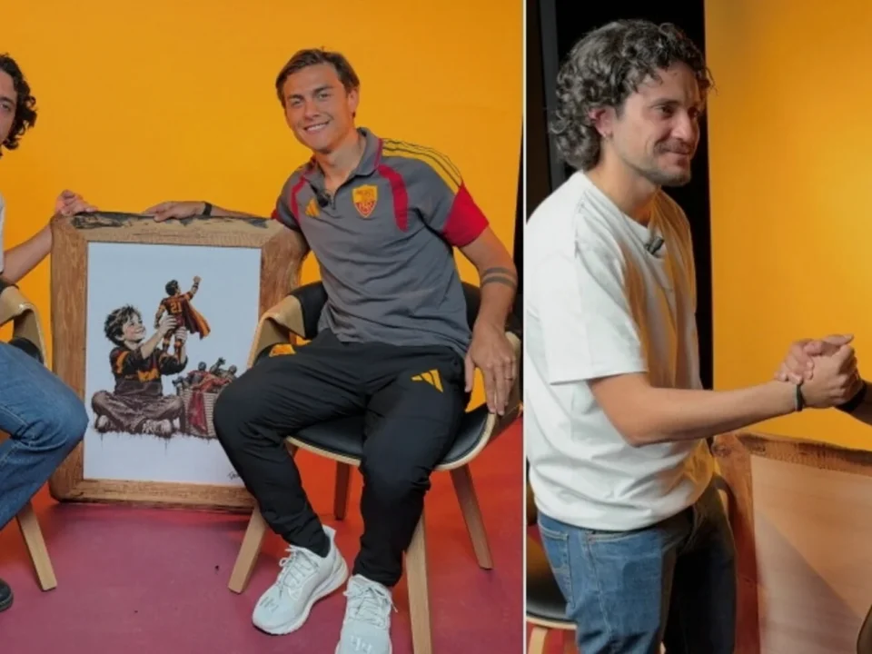 Paulo Dybala Meets Roma Street Artist Lorenzo Verrecchia at Trigoria