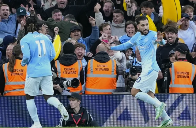 Rayan Cherki’s wild celebration caps Manchester City’s 3-0 win at Liverpool