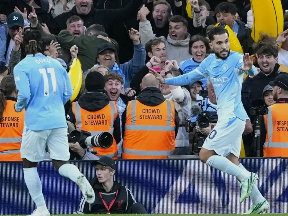 Rayan Cherki’s wild celebration caps Manchester City’s 3-0 win at Liverpool