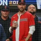 Travis Kelce, Donovan Mitchell Attend Guardians’ ALDS Game 5 Clincher
